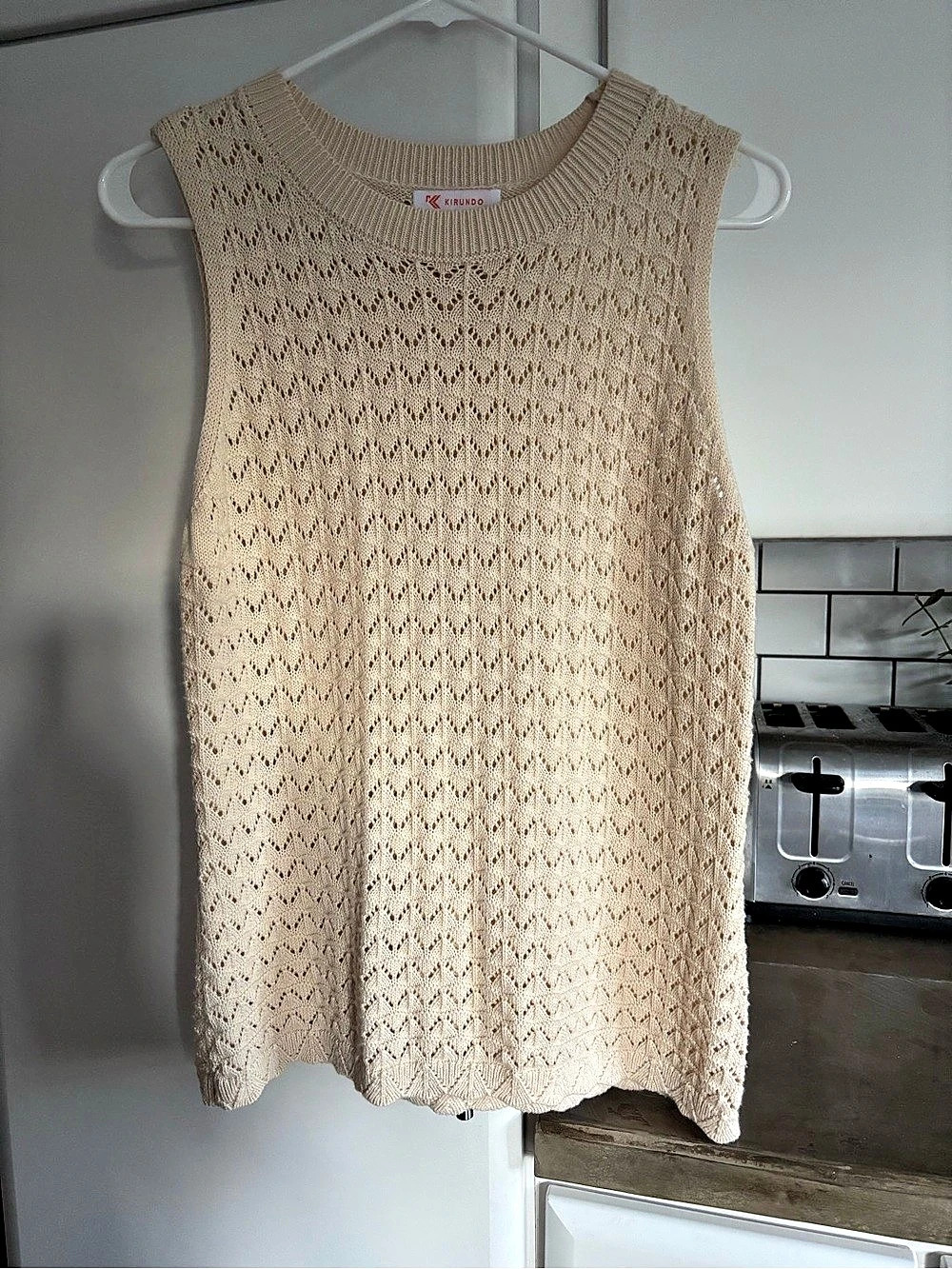 Kirundo Knit Tank Top in Cream Size Small